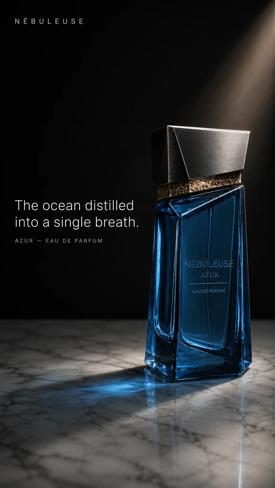 The ocean distilled into a single breath.