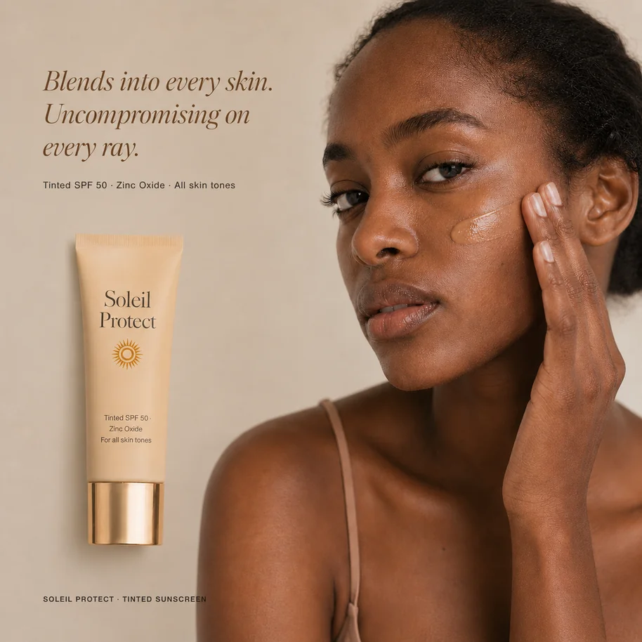 Blends into every skin. Uncompromising on every ray.